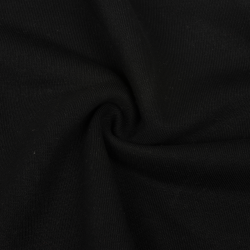 Ткань Футер 3-х нитка, Петля, цвет Черный (на отрез)  в Дмитровграде