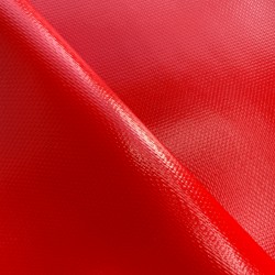 Тентовый материал ПВХ 600 гр/м2 плотная, Красный (Ширина 150см), на отрез  в Дмитровграде, 600 г/м2, 1189 руб