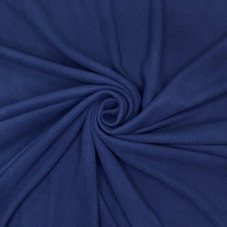 Ткань Флис Односторонний 130 гр/м2, цвет Темно-синий (на отрез)  в Дмитровграде