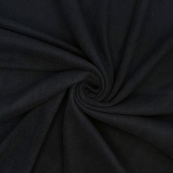 Ткань Флис Односторонний 130 гр/м2, цвет Черный (на отрез)  в Дмитровграде