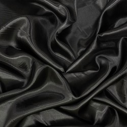 Ткань Атлас-сатин, цвет Черный (на отрез)  в Дмитровграде